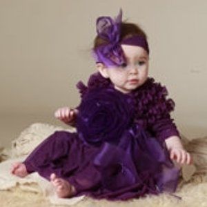 Baby Girls Kidcute Ture Tia Dress in Plum